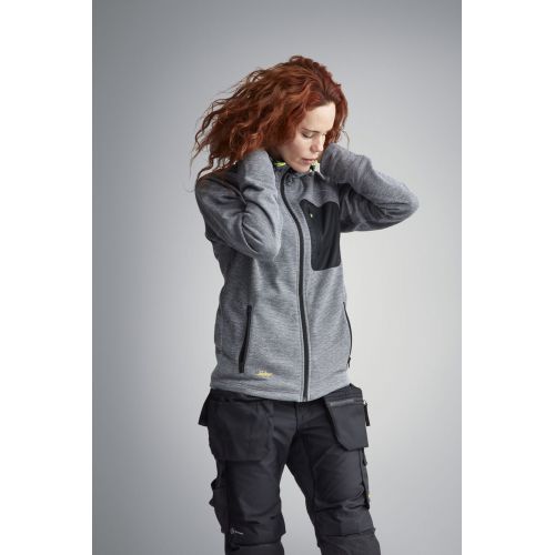 8041 Sudadera con capucha y forro polar Flexiwork Gris / Negro